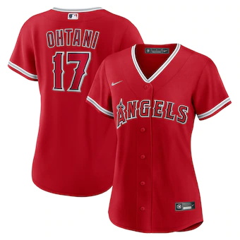 womens nike shohei ohtani red los angeles angels replica pl